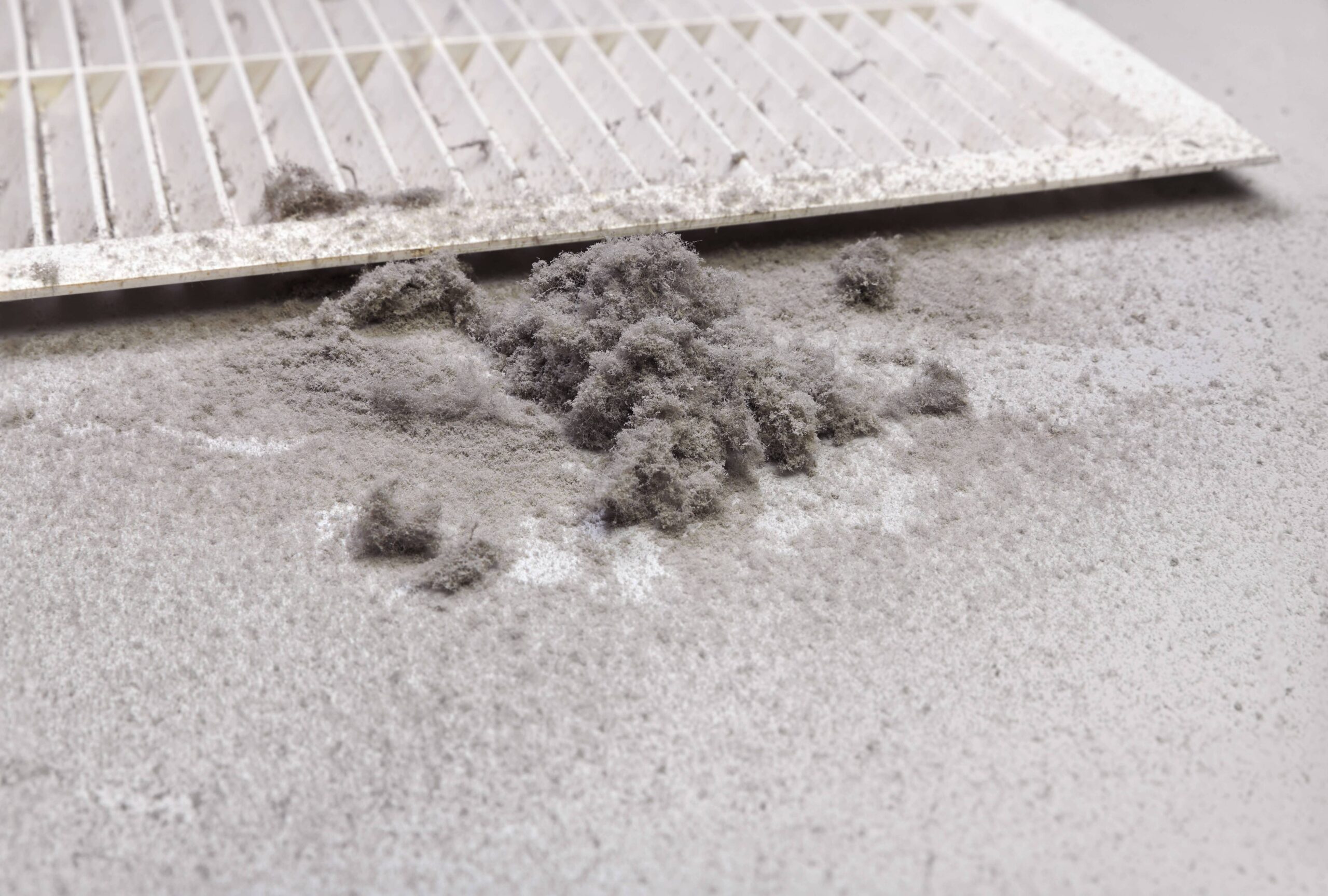 Dust on floor with register