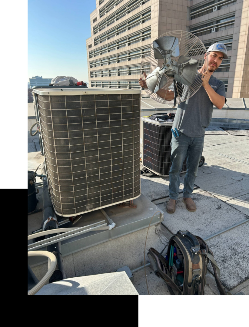 Rooftop maintenance of air conditioning system