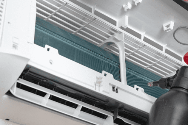 Cleaning inside of an air conditioning unit